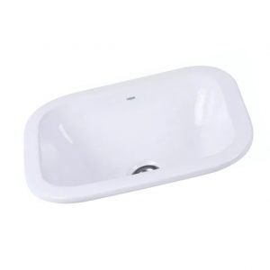 1072013-Pileta baño Roca Capea bacha rectangular porcelana sanitaria blanca 39x31x12.5 cm