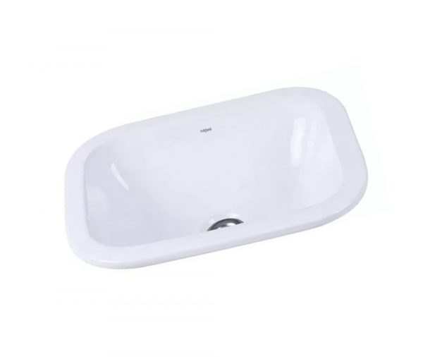 1072013-Pileta baño Roca Capea bacha rectangular porcelana sanitaria blanca 39x31x12.5 cm