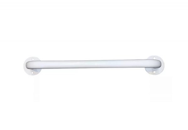 1200004-Agarradera baño discapacitado 55 cm metálica blanca para seguridad