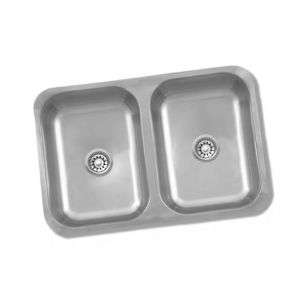 a-1046060-Bacha doble cocina Ariel 57x37x15 cm acero inoxidable 430