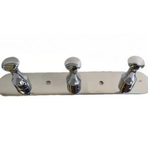 a-1180107-Perchero triple cromado inoxidable para baño y cocina elegante