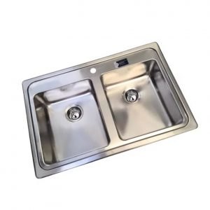 a-2200400-Pileta cocina doble Johnson Quadra Q84A en acero inoxidable