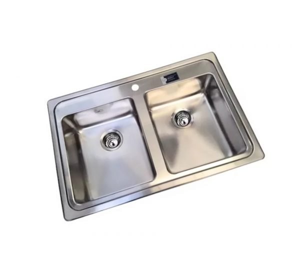 a-2200400-Pileta cocina doble Johnson Quadra Q84A en acero inoxidable