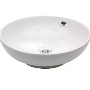 a-3030250-Bacha baño redonda Piazza porcelana cerámica blanca con antidesborde