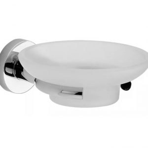 a-3080369-Jabonera baño FV Libby 168-39 cromada brillante con plato de vidrio