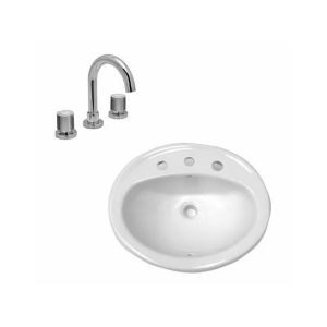 a-7000245-Lavatorio Grande Baño Capri Roca y griferia Viva Cromo Hydros