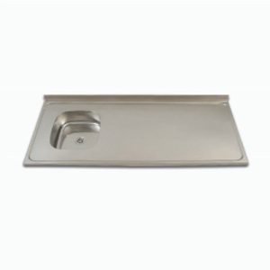 Mesada de cocina Ariel con bacha simple izquierda 100x62 cm acero 430