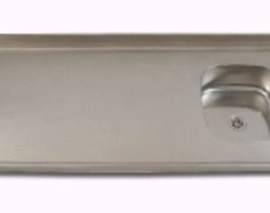 Mesada cocina bacha simple derecha Acero Ariel 100x62 cm, medida de la pileta 38x34x15, calidad del acero inoxidable 430, con zocalo