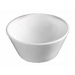 Pileta de baño bacha redonda conica de apoyar 31x14 cm color blanco