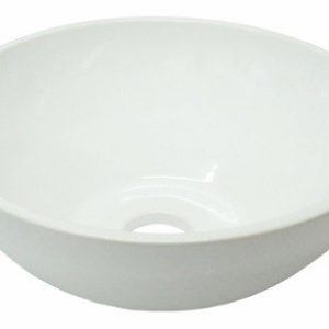 Bacha redonda 24x10 Pili Bach0loz 10 Daccord de apoyar sobre mesada en porcelana cerámica sanitaria color blanco