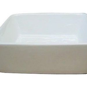 Bacha baño rectangular 47x37x13 de apoyar blanca