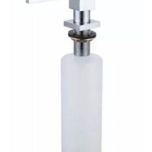 Dosificador jabón liquido Johnson modelo universal, para instalar en mesada de cocina con diseño cuadrado.