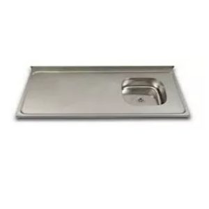 Mesada cocina bacha simple derecha Ariel 100x62 cm Acero inoxidable 430