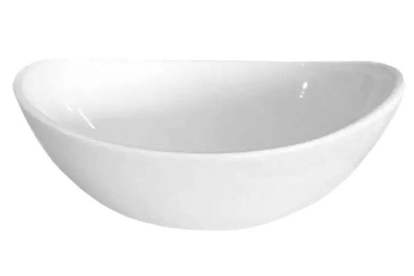 Bacha baño Oval Luna Ceramica 32x24.5 cm Daccord blanca, integramente fabricada en porcelana ceramica sanitaria