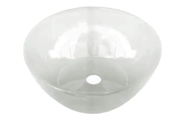 Bacha redonda Nahuel Daccord blanca de 31x13 cm, instalacion de Apoyo sobre mesada fabricada en porcelana ceramica sanitaria