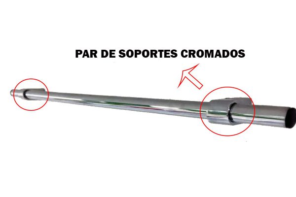 Dos soportes para barral cocina metalicos cromados (no incluye el barral, se puede adquirir por separado, segun la medida necesaria)