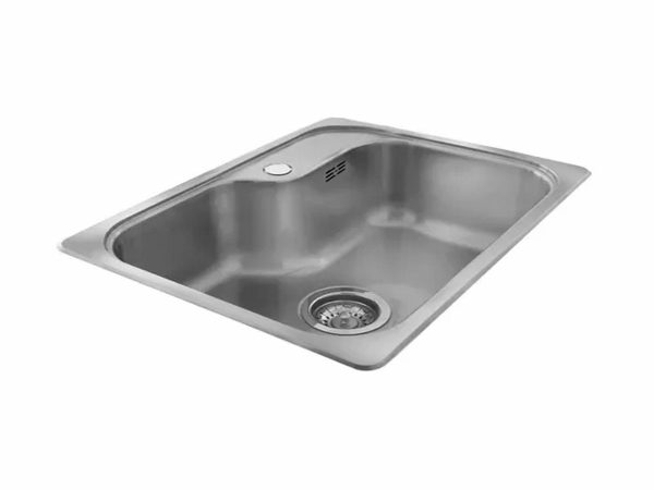 Pileta para cocina bacha simple SI55AD Luxor Mini Johnson de 55x41x20 cm