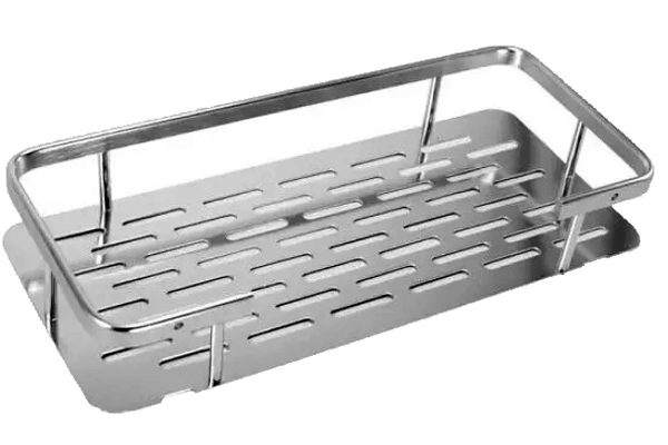 Repisa Organizador Baño Rectangular de Aluminio 30x14x6 Cm