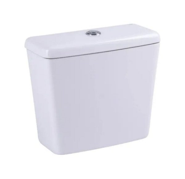 Deposito para inodoro doble descarga Capea Italiana Roca, fabricado integramente en porcelana ceramica sanitaria color blanco