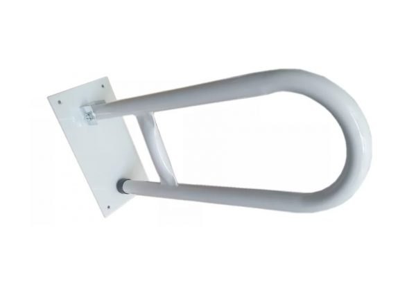 4240005-Barral Rebatible Baño Discapacitado 45 cm Metálico Blanco