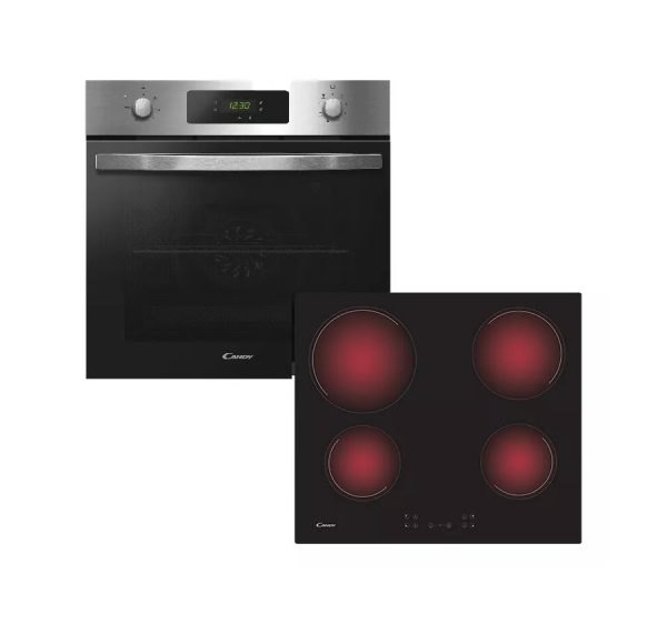 Combo Candy Horno Eléctrico FIDCX605l y Anafe CH64CCB Vitro cerámico Color Negro