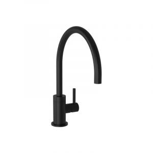 4011012-Grifería cocina Hidromet black Mini Cucina curva monocomando