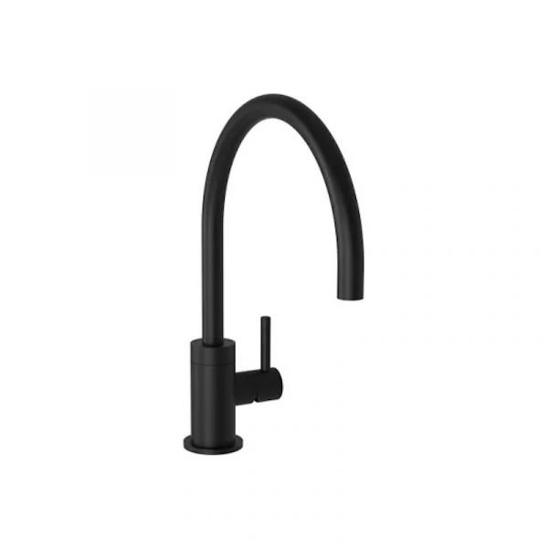 4011012-Grifería cocina Hidromet black Mini Cucina curva monocomando