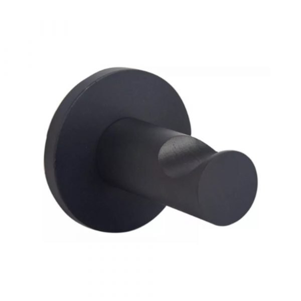 4220814-Percha Baño Ottone Simple Negro Mate 4001.5